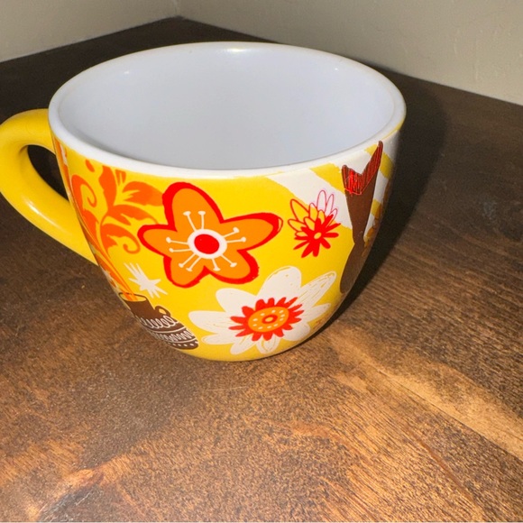 Nestle Abuelita Colorful Brown Bird Red Wings Heart Flowers, Coffee Tea Cup Mug - Picture 5 of 10